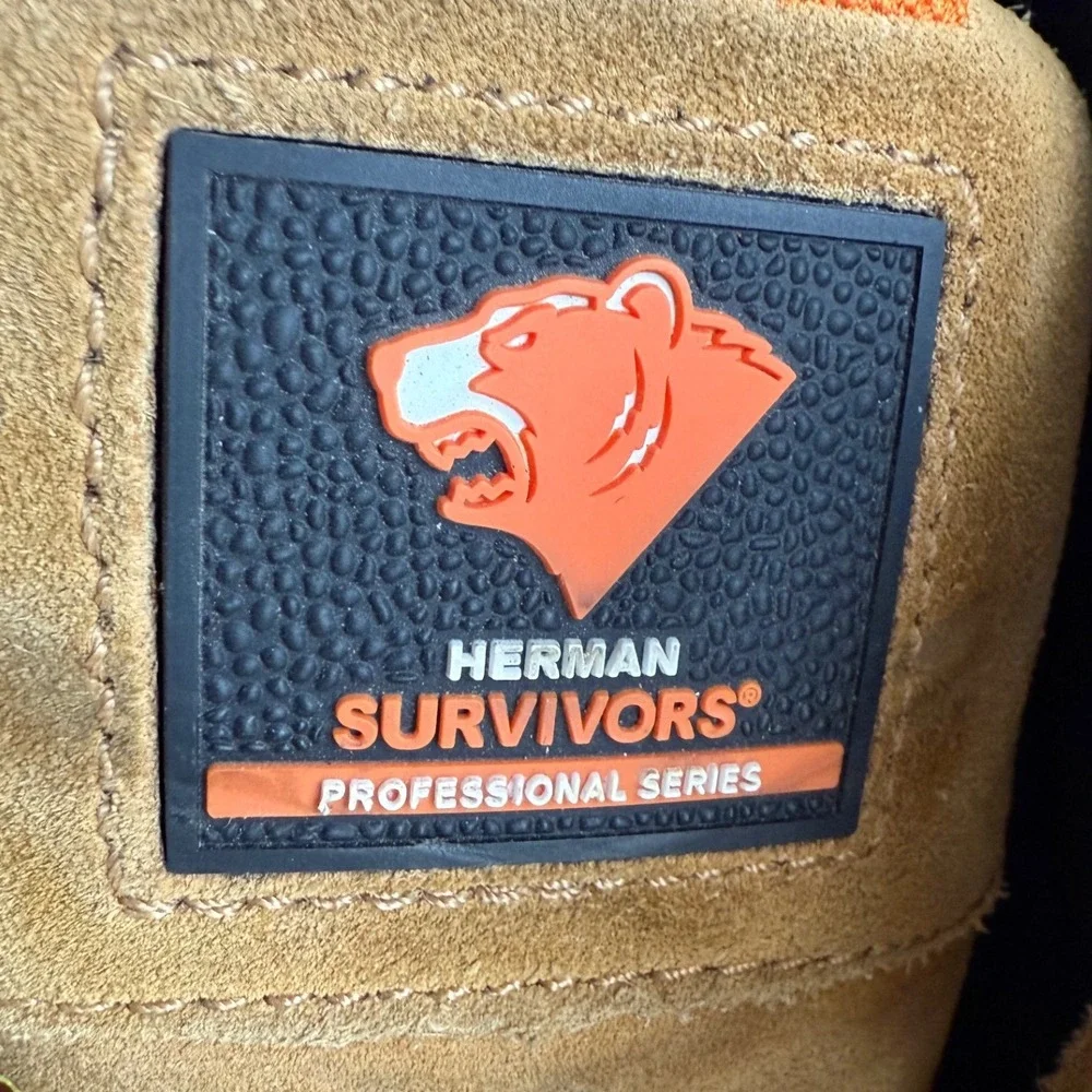 Herman Survivors Professional Weatherproof Steel Toe Mens Work Boots 13 Non Slip